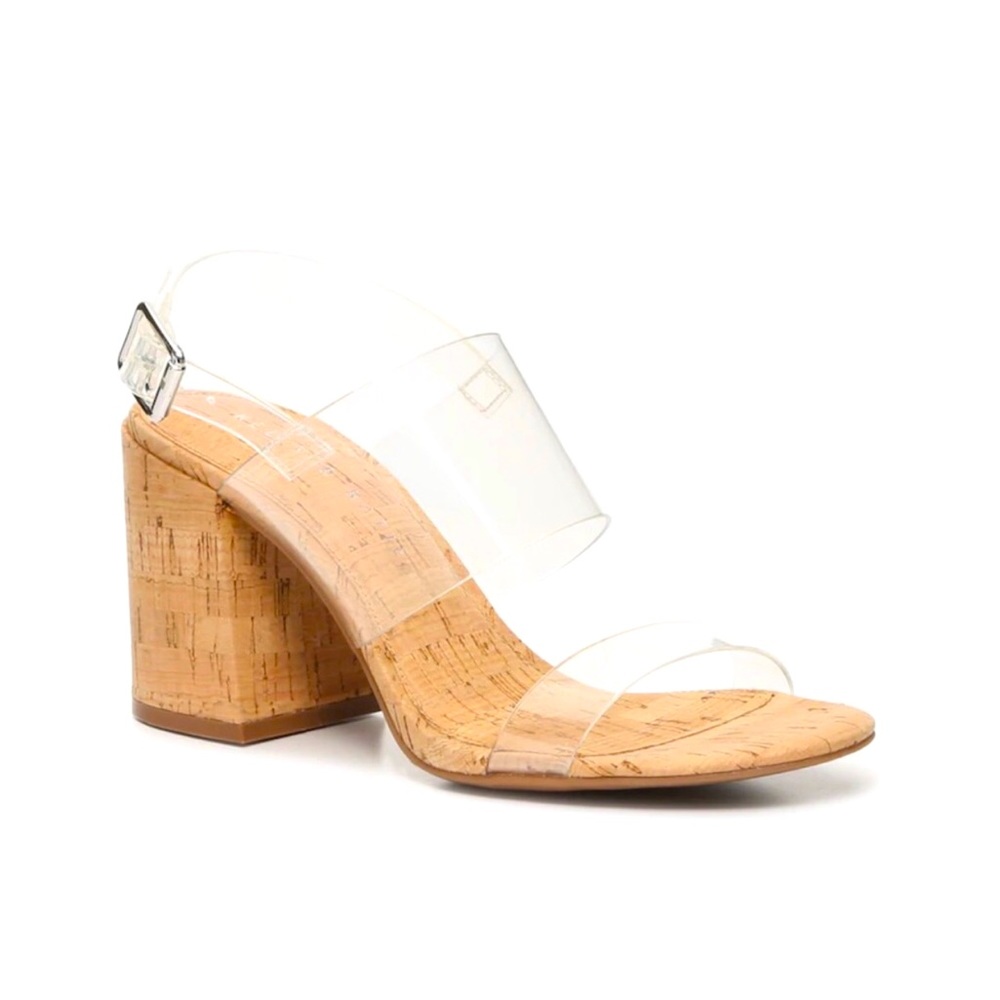 Clear Cork Sandals